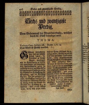 426-442, Sechs und zwanzigste Predig.