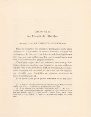 Chapitre III. Les Peuples de l'Occident