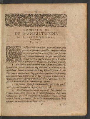 Disputatio XI. De Mansuetudine