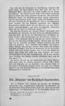 IV. Kapitel. Die „Réunion“ der Grafschaft Saarwerden