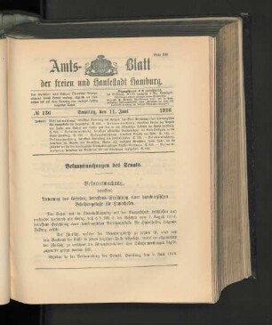 No. 136, 11. Juni 1916