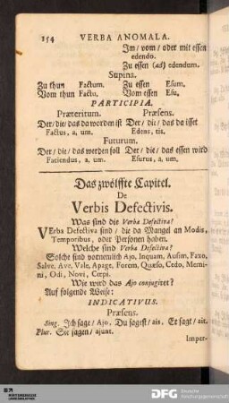 Das zwoelffte Capitel. De Verbis Defectivis