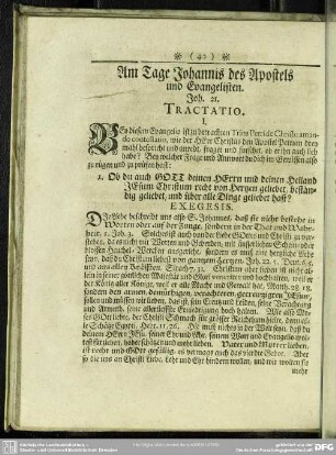 Am Tage Johannis des Apostels und Evangelisten. Joh. 21