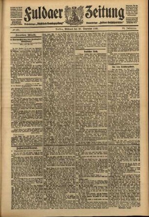 Zweite Ausgabe vom Mittwoch, den 22. Dezember 1909.