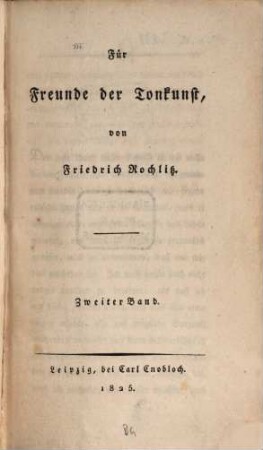 Für Freunde der Tonkunst, 2
