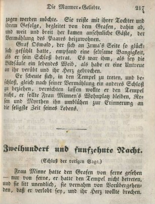 Zweihundert und funfzehnte Nacht