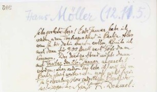 Brief an Johannes Möller