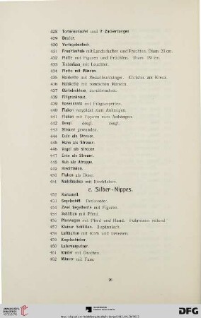 e. Silber-Nippes (Nr. 452-498)