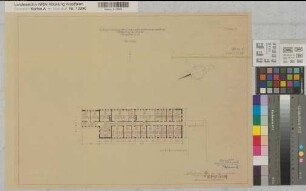 Münster (Münster) Erweiterung des Regierungsdienstgebäudes Domplatz 1 Grundriß 3. Obergeschoß 1952 1 : 200 37 x 51 Pause Staatsneubauleitung Münster Regierung Münster Nr. 33979