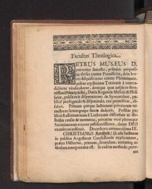 Facultas Theologica.