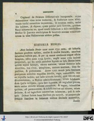 Historia Morbi.
