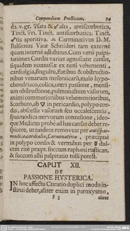 Caput XII. De Passione Hysterica