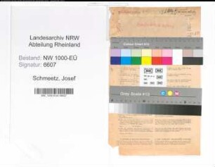 Entnazifizierung Josef Schmeetz, geb. 15.08.1898 (Verw.Angest.)