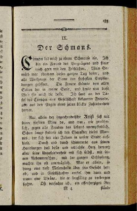 IX. Der Schmaus.