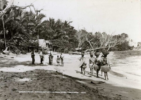 "Guadalcana women returning from work."