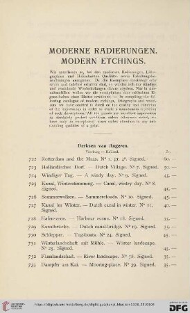Moderne Radierungen. Modern Etchings (Nr.722-1512)