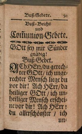 Buß- Beicht und Communion-Gebete.