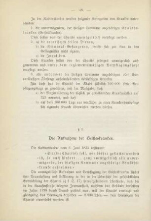 § 5. Die Aufnahme der Geisteskranken