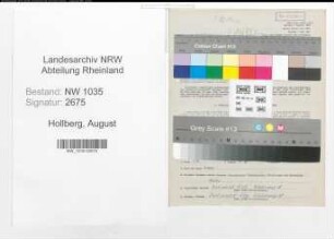 Entnazifizierung August Hollberg , geb. 29.01.1888 (Steiger)