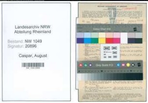 Entnazifizierung August Caspar , geb. 08.10.1905 (Kaufmaennischer Angestellter)
