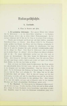 A. Tierkunde