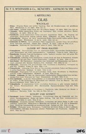 I. Abteilung (Nr. 1-516)