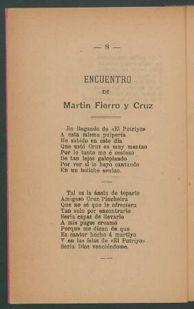 Encuentro de Martín Fierro y Cruz