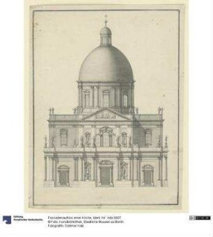 Fassadenaufriss einer Kirche