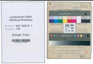 Entnazifizierung Franz Buerger , geb. 19.02.1911 (Ingenieur)
