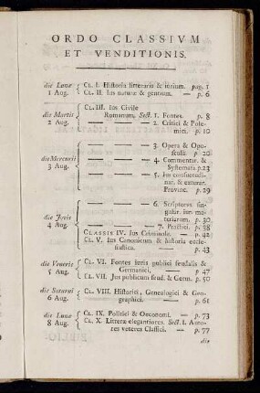 Ordo classium et venditionis.