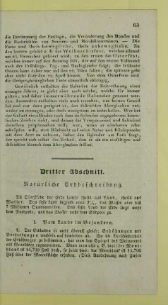 Dritter Abschnitt. Natürliche Erdbeschreibung