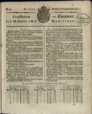 No. 48, Sonnabend den 15ten Juni 1811