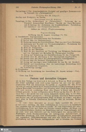 Festons und decorative Gruppen