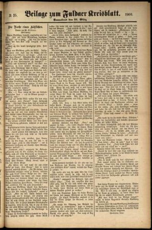 Zweite Ausgabe vom Samstag, den 24. März 1900.