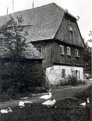 Mühle in Schweinerden : Bauwesen - Exterieur. Ort: Swinarnja / Schweinerden. Mit Holz verschaltes Haus, Mühle