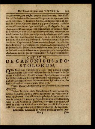 Caput VI. De Canonibus Apostolorum.