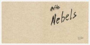 Notizzettel Otto Nebels