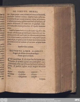 Secundus Liber Alberti Magni, & est de virtutibus lapidum quorundam.