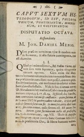 Disputatio Octava.