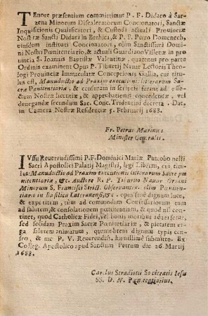 Manuductio ad praxim executionis litterarum sacrae poenitentiariae
