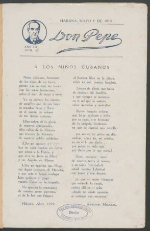 A los niños cubanos