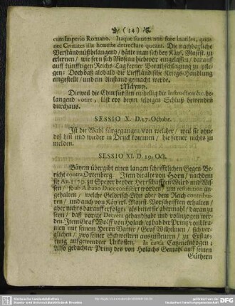 Sessio X. D. 27. Octobr.