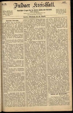 Ausgabe vom Mittwoch, den 13. August 1879.