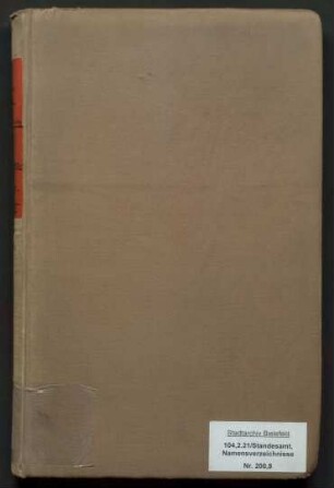 Namensverzeichnis zum Heiratsregister Bielefeld, Frauen, 1918 - 1924