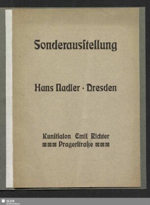 Sonderausstellung Hans Nadler, Dresden