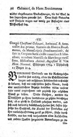 Narratio de Henrico Brenkmanno, de Manuscriptis Brenkmannianis.