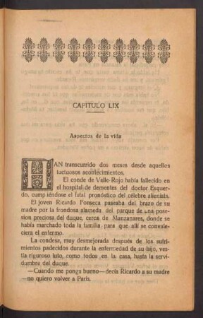 Capítulo LIX - Aspectos de la vida
