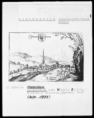 Niedenstein (aus: Wilhelm Dilich, Hessische Chronica)