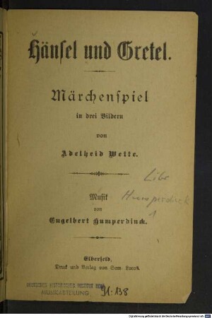 Hänsel und Gretel