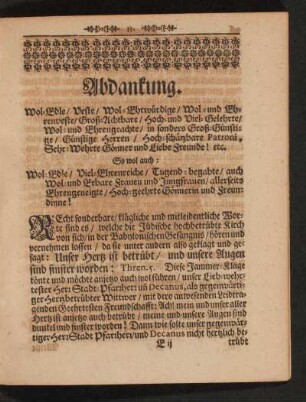 Abdankung.